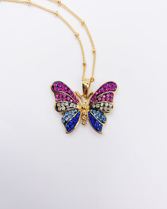 GOLD BUTTERFLY NECKLACE