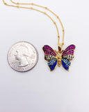 GOLD BUTTERFLY NECKLACE