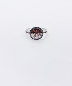 CZ MONOGRAM RING