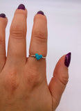 ZUNI OPAL HEART RING • Sz 8.25 & 8.5