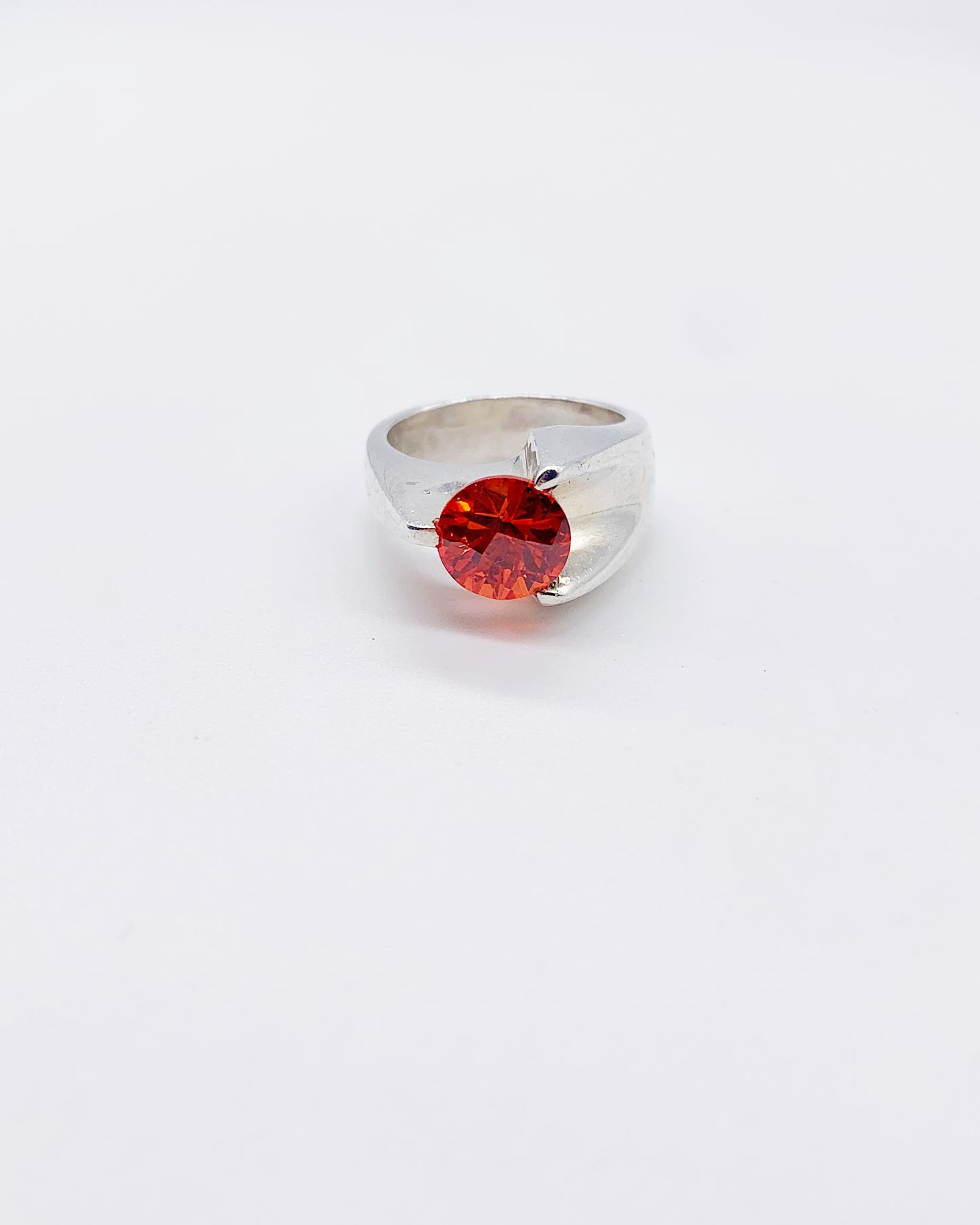 RED CZ DECO RING