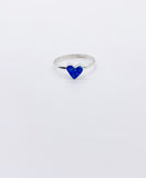 ZUNI OPAL HEART RING • Sz 8.25 & 8.5