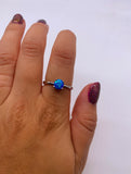 BLUE OPAL CLAW RING