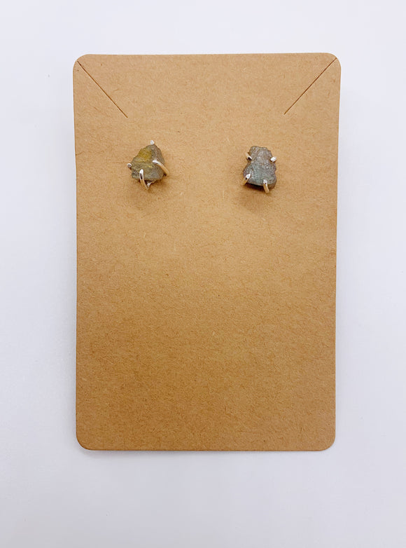 RAW LABRADORITE EARRINGS