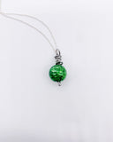 GREEN CRACKLE QUARTZ NECKLACE