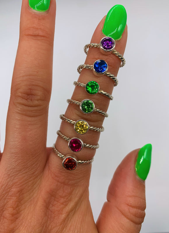 RAINBOW GEMSTONE RINGS